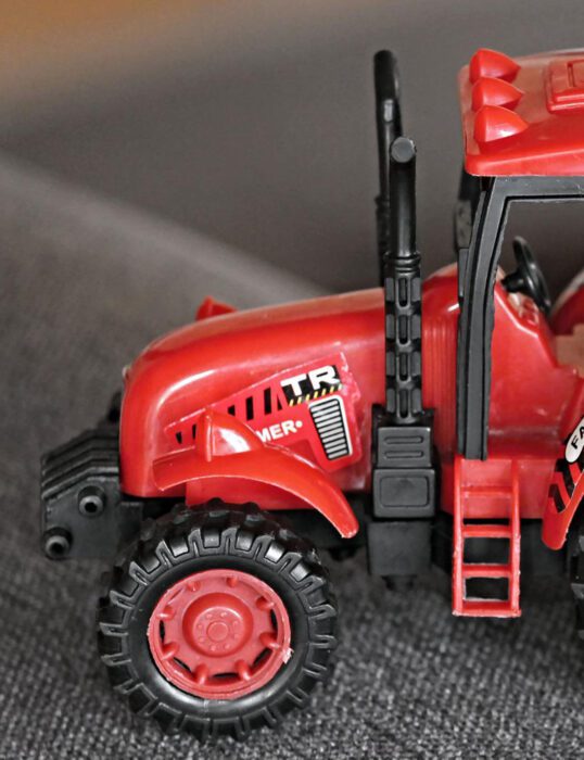 Red tractor toy