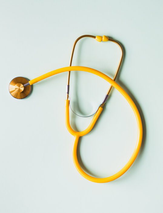 Yellow stethoscope