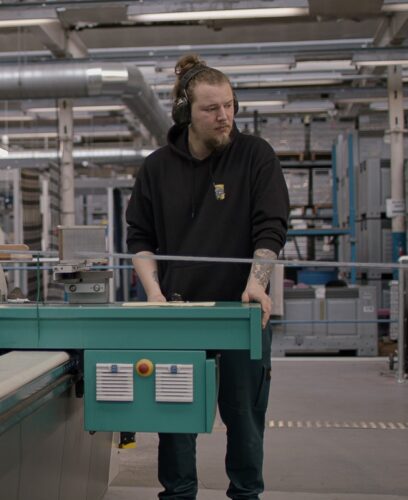 Jacob, a Textile Technician at work